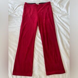 VINTAGE red velvet pants